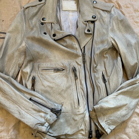 R13 White Leather Motorcycle Jacket - Picture 3 of 6